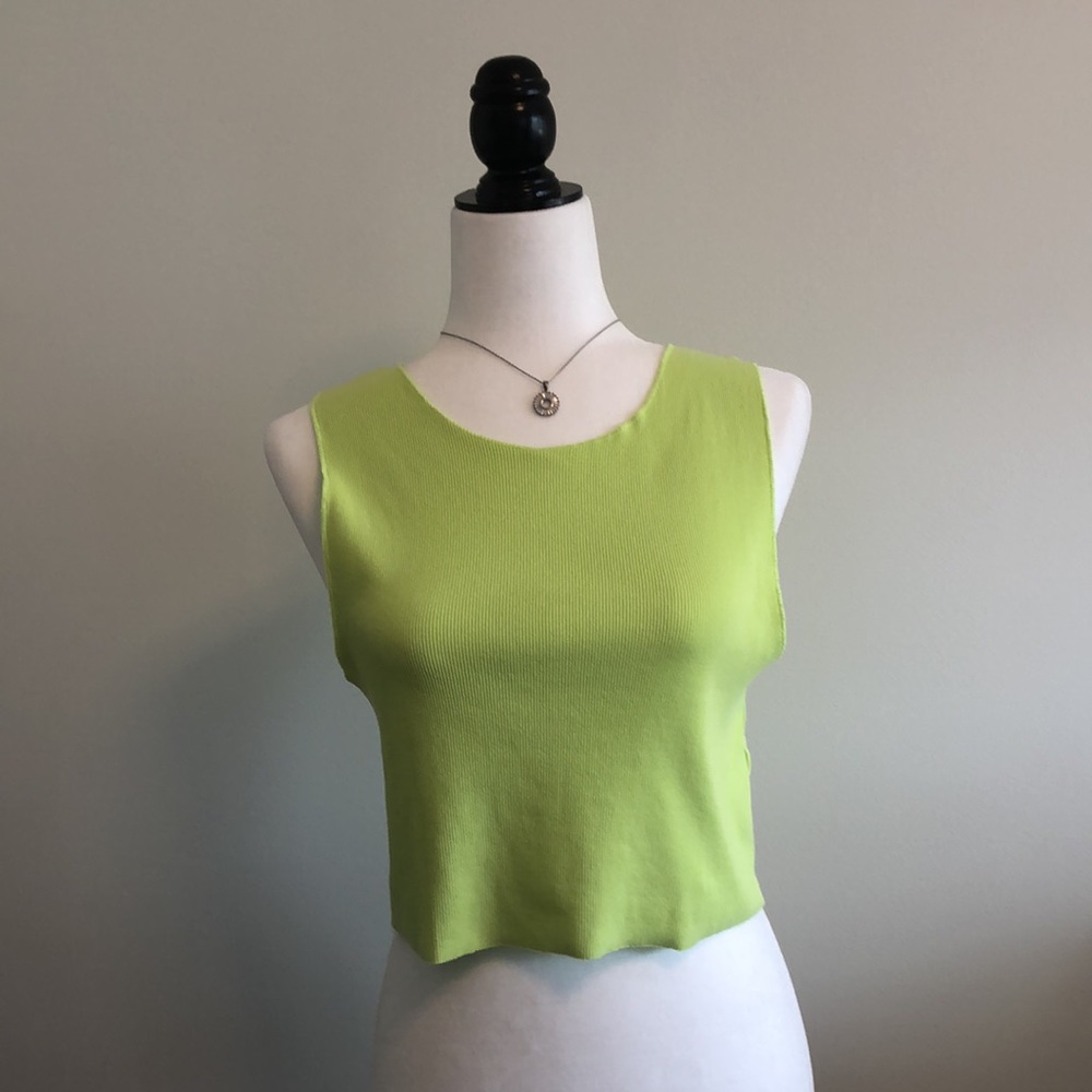 Zara Ribbed Crop Top Size Lg. Gorgeous Colour for Summer. Excellent Condition.